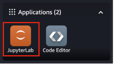 Figure 2: Workbench appliciation highlighting JupyterLab