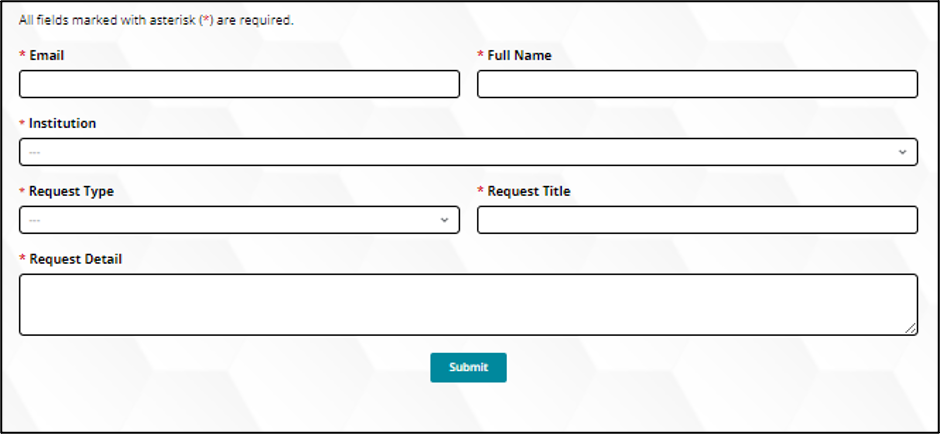 Figure 2: Support Request Form