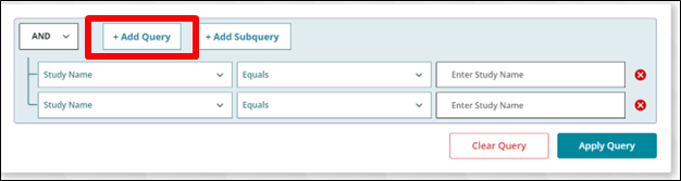 Figure 6: Add Query Button